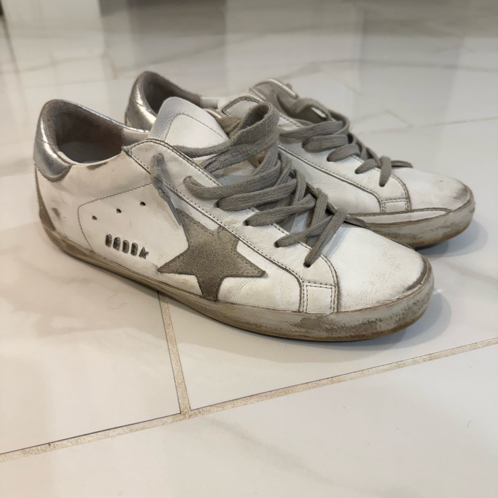 Golden goose White and Gray superstar Sneakers